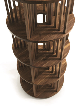 PILLAR - Open freestanding solid wood bookcase by Riva 1920 - view 3